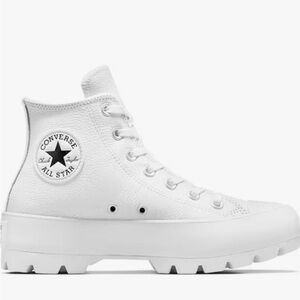 Converse Women’s Wmns Chuck Taylor All Star Lugged Leather High, White